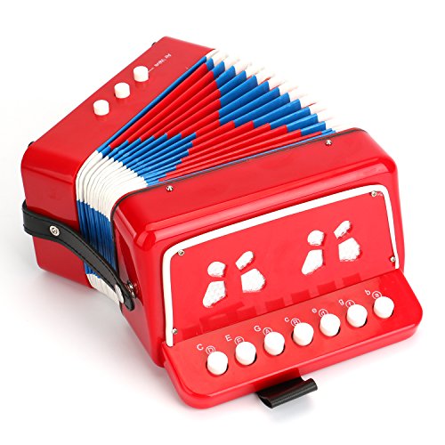 Tosnail Kids Accordion Toy 10 Keys Buttons Control