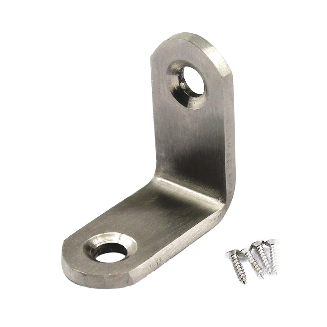 (20 Pieces) 30x30x3mm Angle Connector Corner Brackets (Thickness 3mm) Stainless Steel L Shape Brace Brackets with Screws โ image 1