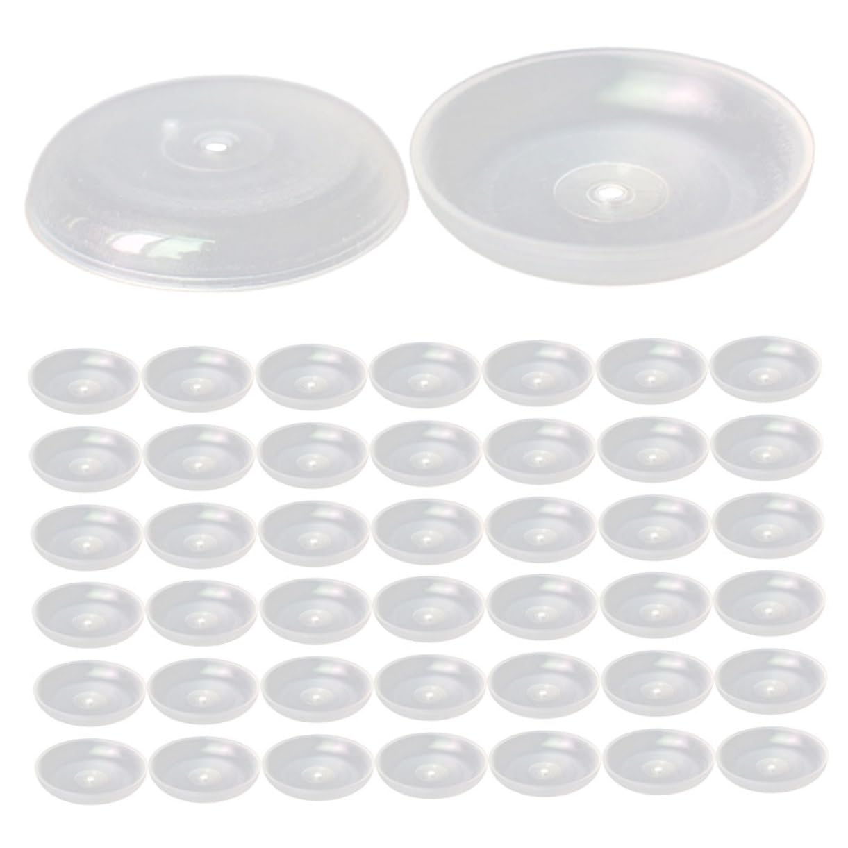 Cabilock 100pcs replace Candle protection disk protector dripping removal drip protectors plastic drip protectors candle discs cake Accessories desk