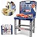 Kids Toy Tool Workbench with Realistic Tools and Electric Drill - 68 Pcs Pretend Play Construction Workshop Toolbench STEM Building Toys