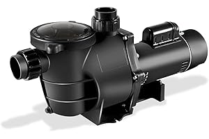 PUREBY Pool Pump, 2.0HP CEC&DoE-Compliant 6420GPH Two Speed Strong Suction Energy Efficient Pool Water Filter Pump, In/Above Ground Self-priming Pool Pump with 2" & 1.5“ NPT Unions(230V Two Speed 6540GPH)