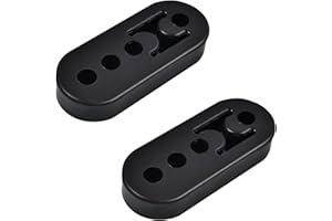 Damwot Exhaust Hangers Rubber Muffler Hanger, 4 Holes 12mm (0.47inch) Universal Insulator Bushing Shock Absorber Bracket, Rubber Exhaust Hangers, Muffler Bracket Mount (2PCS)