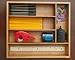 KD Organizers 5-Slot Bamboo Drawer Organizer: 13.5 x 11.9 x 2.5 in. Tray with Dividers