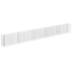 vidaXL Gabion Raised Garden Bed, Galvanized Steel