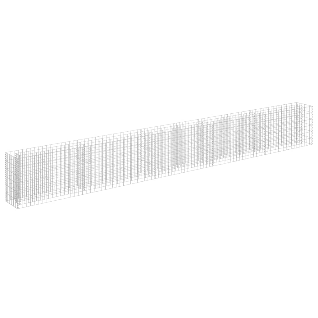 vidaXL Gabion Raised Garden Bed, Galvanized Steel