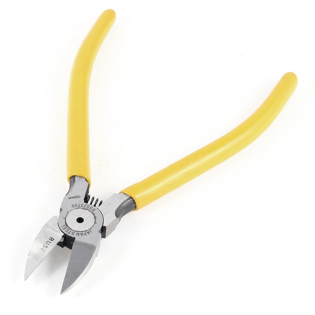 Sourcingmap 6.5" Yellow Plastic Coated Handle Side Cutting Pliers Tool