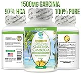 97% HCA Garcinia Cambogia - Maximum Strength 500mg of 100% Pure Garcinia Cambogia Extract - Natural Weight Loss Supplement, Appetite Suppressant, & Fat Blocker* - 90ct