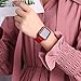 INTENY Compatible for Apple Watch Band 42MM with Bling Screen Protector, Women Stainless Steel Mesh Strap with Protective Crystal Diamond Case Compatible for iWatch Series 4/3/2/1 (Red, 42mm)