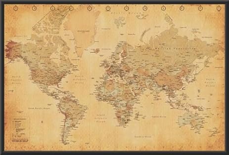 Framed World Map Framed World Map