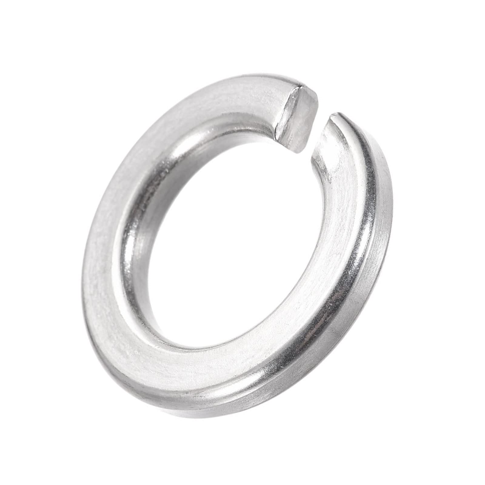 METALLIXITY Split Lock Washer (5/8") 10Pcs, 304 Stainless Steel Spring Lock Washer Elastic Gasket - for Household Applications