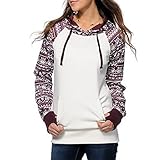 Fedi Apparel Fall Winter Long Sleeve Floral Print Pullover Hoodie Sweatshirt Tops