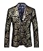 Ouye Men's Golden Single Breasted 2 Button Sport Coat , Golden, US XL - Chest 46