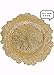 USA Party Flower Elegant Plastic Reef Charger Plate, Set of 6 (GOLD, 13.5 inch)