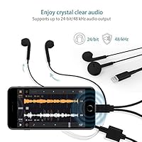 Lightning Jack Headphone Adapter Charger for iPhone 8/8 Plus 7/7 Plus/iPhone X iPad.Earphone 3.5mm Aux Splitter Audio&Charge&Volume Control Adaptor,Connector Lightning Cable Support iOS 11.3 System from Ambrrhty