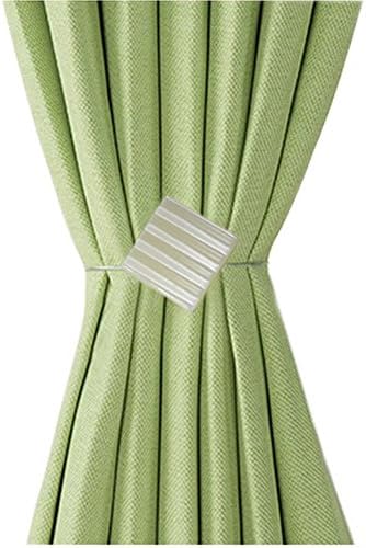 Ayygift Set of 2 European Creative Magnetic Square Round Tiebacks Curtain Buckle Fashion Mosquito Buckle (Beige)