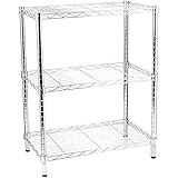 Honey-Can-Do SHF-01903 Adjustable Storage Shelving, 250-Pounds Per Shelf, Chrome, 3-Tier, 24Lx14Wx30H