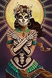 Day of the Dead - Crossbones (12x18 Art Print, Wall Decor Travel Poster)