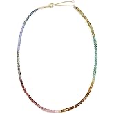SHASHI Women's Aisha Gemstone Necklace, Muted Rainbow, One Size