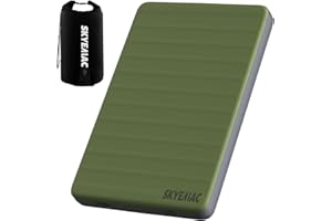 SKYEMAC Self-Inflating Memory Foam Sleeping Pad - R-Value 13, Full Size (78"L x 55"W x 4"TH) - Thick Camping Mattress for Couples & Family, Comfortable & Durable, Perfect for Camping and Outdoor Adventures
