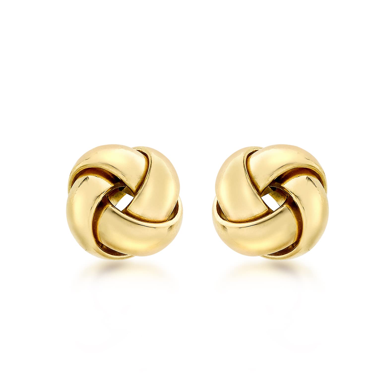 CARISSIMA Women's 9 ct Yellow Gold 10 mm Four Way Knot Stud Earrings โ image 1
