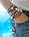 Cultured Freshwater Pearl Wrap Necklace Bracelet Anklet on Faux Suede Cord Jewelry for Women by Aobei 68'' Black
