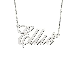 BYBWBL Ellie Name Pendant Necklace Silver Color