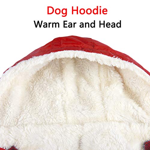 Fleece Lining Extra Warm Dog Hoodie in Winter,Small Dog Jacket