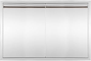 Atatod Outdoor Kitchen Double Door Stainless Steel,36" W x 24" H BBQ Double Door w/Double Wall Door Access Panel,Flush Mount for Outdoor Kitchen and BBQ Island