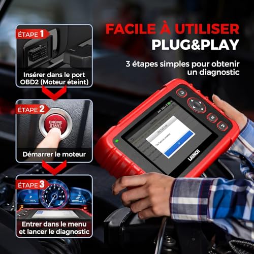 LAUNCH CRP123X V3.0 Professional OBD2 Diagnostic Device for All Cars and Brands - 4 System Diagnostic with Reset: EPB DPF Oil Service, SAS/BMS Battery Test