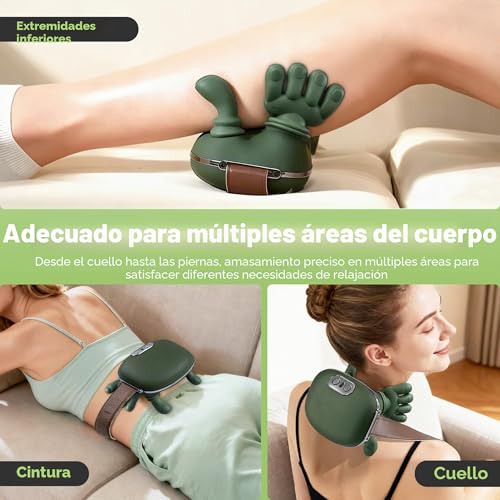 Electric Cervical Massager, 4D Cervical Massager, with Three Kneading Modes and Two Heat Settings to Deeply Release Muscle Tension, Ideal Gift for Dads, Moms and Friends