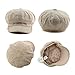 Comhats Women's Merino Wool Visor Beret Newsboy Cabbie Cap Winter Hats with Lining Spring Beige