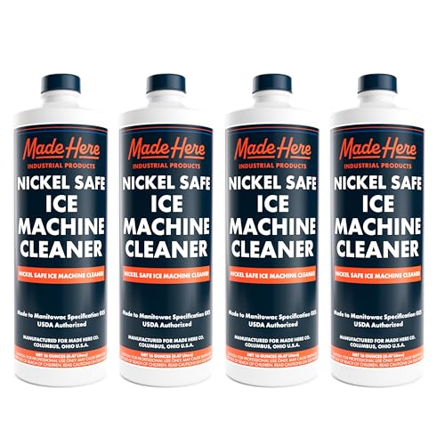 Made Here Co. Nickel-Safe Ice Machine Cleaner & Descaler - 16 oz (4-Pack) - Powerful Descaler for Nickel-Based Ice Makers - Safe for Home & Commercial Use