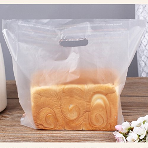 BESTONZON 100pcs Non-Toxic Plastic Bags for Bags Cookie Chocolate Candy Cake Snack Take Out Bags Takeaway Bags- 18x25CM - Thumbnail 6