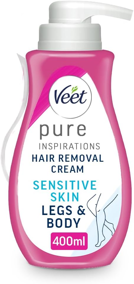 Veet Pure Hair Removal Cream 400ml Legs & Body with Spatula 24h Hydration