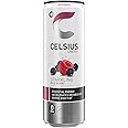 CELSIUS Sparkling Wild Berry Energy Drink, 12 Fl Oz Cans, 4 Pack