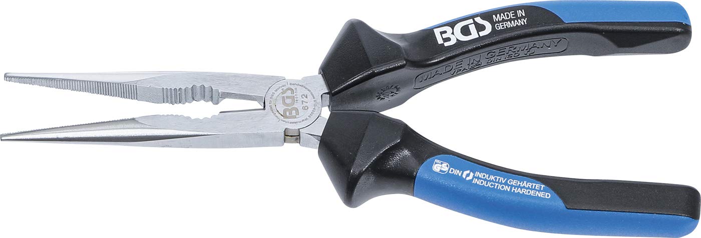 BGS 672 | Long Nose Pliers | with Cutting Edge | straight | 200 mm — image 1