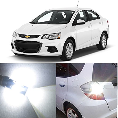 Alla Lighting 2pcs Super Bright 6000K Xenon White 7443 7443LL 7444LL 7444NAK LED Light Bulbs Front Turn Signal Light & Brake Tail Stop Light Lamps Replacement for 2012~2017 Chevrolet Chevy Sonic