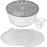 Fleximatic 2550 Universal Zero Odour Colander with Check Anti-Odor, Hygienic Lid, Hair Catcher, Stainless Steel Mesh and Bezel