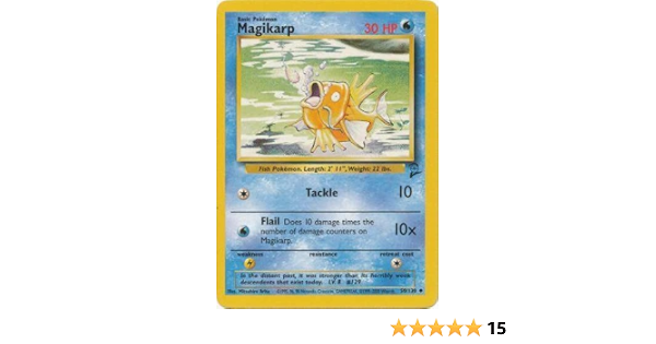 Amazon Com Pokemon Magikarp 50 Base Set 2 Toys Games Amazon Com Pokemon Magikarp 50 Base Set 2 Toys Games