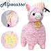 Alpacasso 17'' Pink Plush Alpaca, Cute Stuffed Animals Toys.(Nightcap)