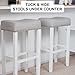 Nathan James Hylie Nailhead Wood Height Kitchen Counter Bar Stool, 29