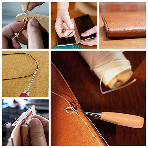 HOWIN Upholstery Repair Kit, 18 Pieces Upholstery Thread Assorted Hand