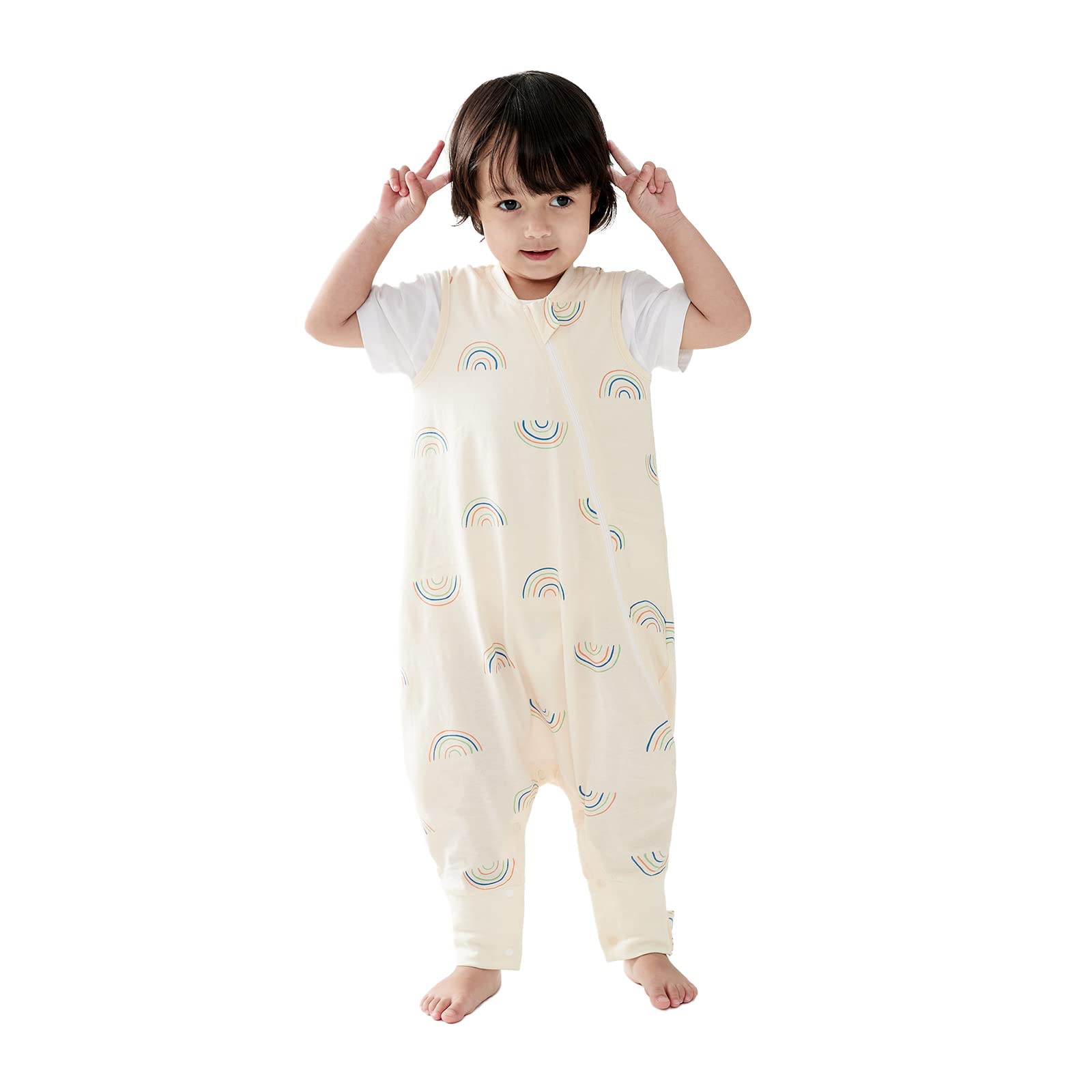 Photo 1 of Duomiaomiao 0.5 TOG Toddler Sleep Bag 36-48 Months 100% Cotton Lightweight Baby Sleep Sack with Feet, Breathable Comfy Toddler Wearable Blanket