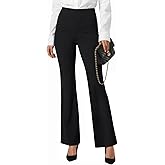 LILLUSORY Women Dress Pants Business Casual Stretchy Work Trousers with Pockets Dressy Slacks Bootcut Yoga Flare Legging