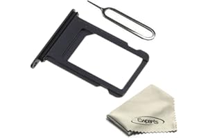Ewparts Sim Card Tray Slot Replacement for iPhone 7 4.7 Inch + SIM Card Tray Open Eject Pin (Jet Black)