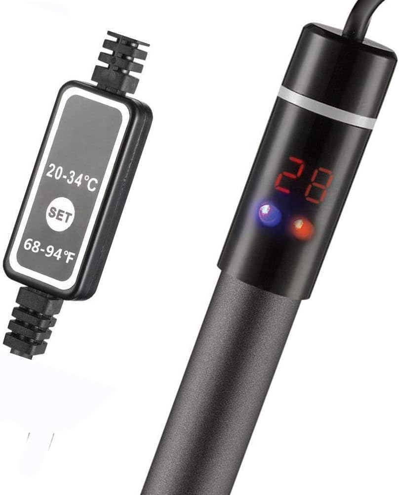 Amazon セーフティヒーター 1００ｗ 熱帯魚 水槽用 ヒーター 淡水海水両用 水族館 防水給湯器 水中用 魚タンク サーモスタット 防爆 チタン合金 加熱棒 温度調節可能 Led ディスプレイ 保護性能 熱帯魚 観賞魚対応 オート 安全カバー付 水温管理用 自動