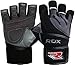 RDX Weight Lifting Gloves Leather Cowhide Gym Crossfit Workout Powerlifting Fitness Bodybuilding 50 Cm Long Wrist Breathable Strength Training Exercise