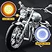 2 Inch LED Turn Signal Kit for Harley 1157 Base White/Amber Front Turn Signal Bulbs + 1157 Double Connector Red Rear Turn Signal Lights for Harley Street Glide Motorcyclethumb 1