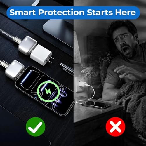 Stop Charge Smart Charge Type-C Adapter, Auto Disconnect Overcharge Protection, Universal for Smartphone and Tablet USB Charging