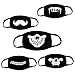 fomei Unisex Cool Luminous Teeth Pattern Cotton Blend Anti Dust Face Mouth Mask for Birthday Party, Halloween, Christmas and Masquerade Ball (5 Pack)